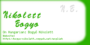 nikolett bogyo business card