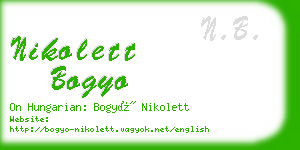 nikolett bogyo business card